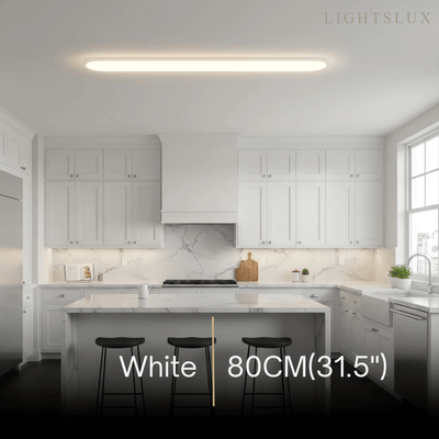 Arcato Minimalist White/Black LED Flush Mount Ceiling Light Living Room