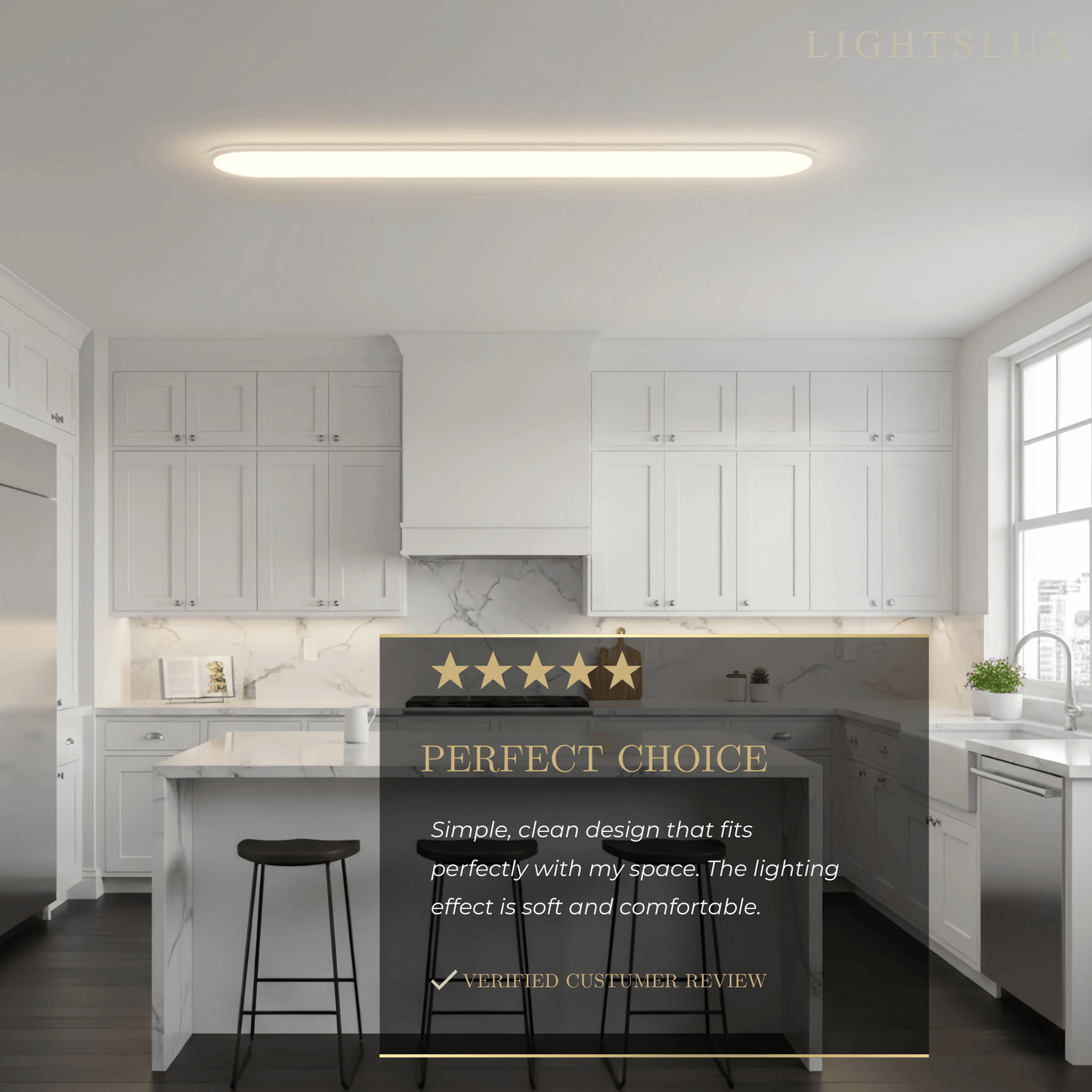 Arcato Minimalist White/Black LED Flush Mount Ceiling Light Living Room