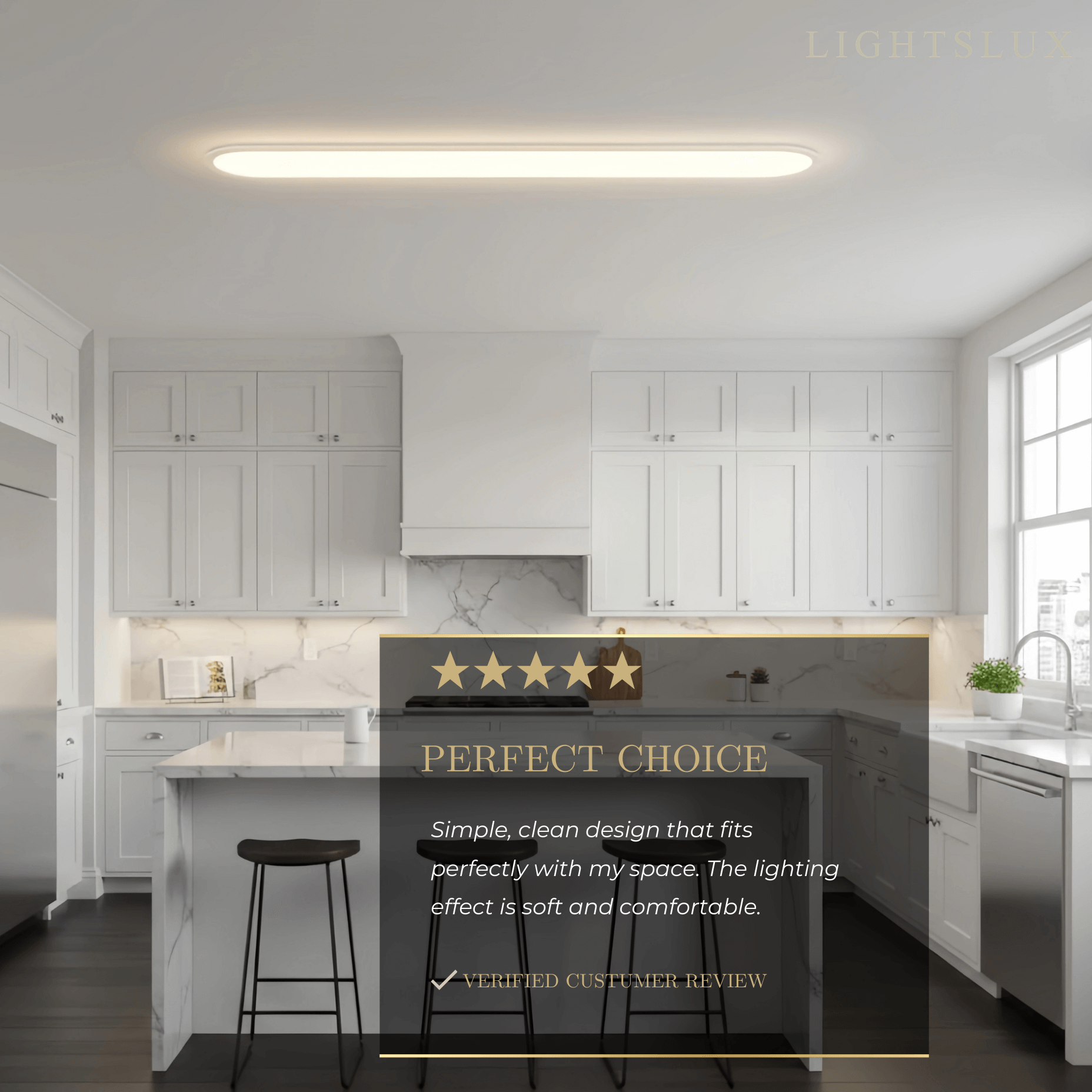 Arcato Minimalist White/Black LED Flush Mount Ceiling Light Living Room