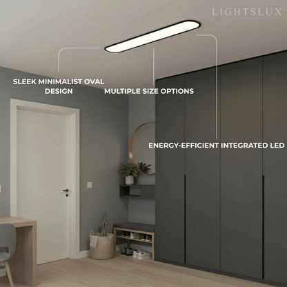 Arcato Minimalist White/Black LED Flush Mount Ceiling Light Living Room