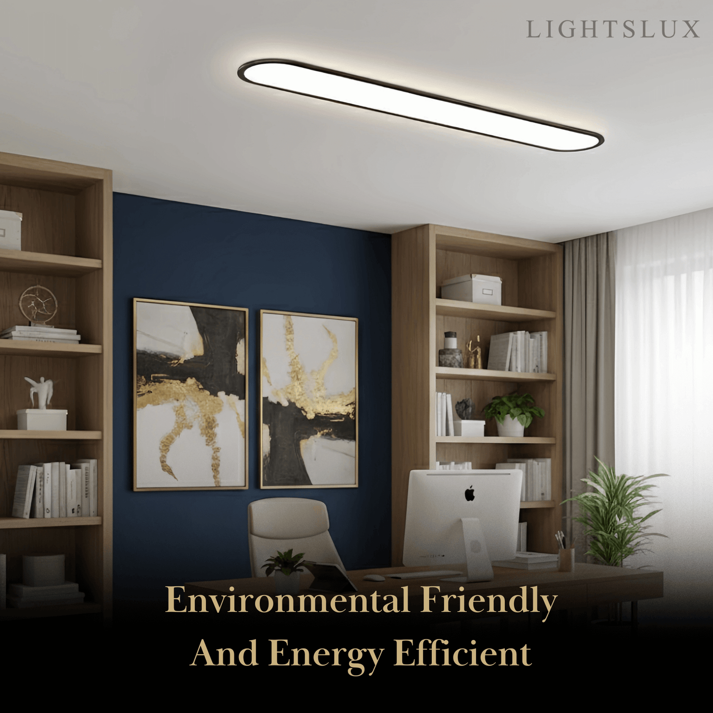 Arcato Minimalist White/Black LED Flush Mount Ceiling Light Living Room