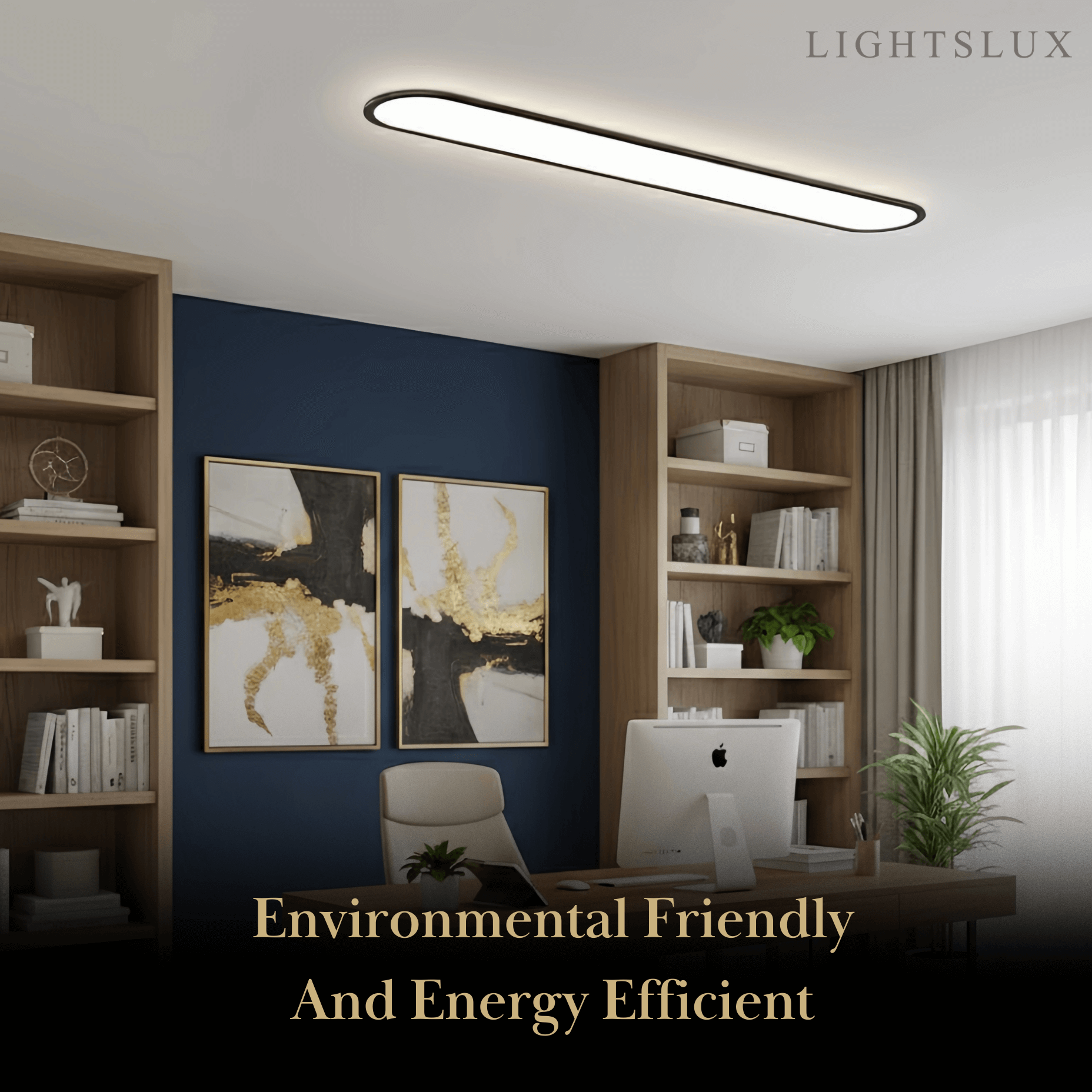 Arcato Minimalist White/Black LED Flush Mount Ceiling Light Living Room