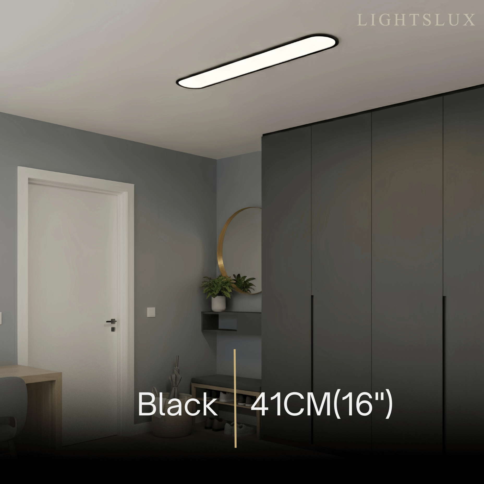 Arcato Minimalist White/Black LED Flush Mount Ceiling Light Living Room