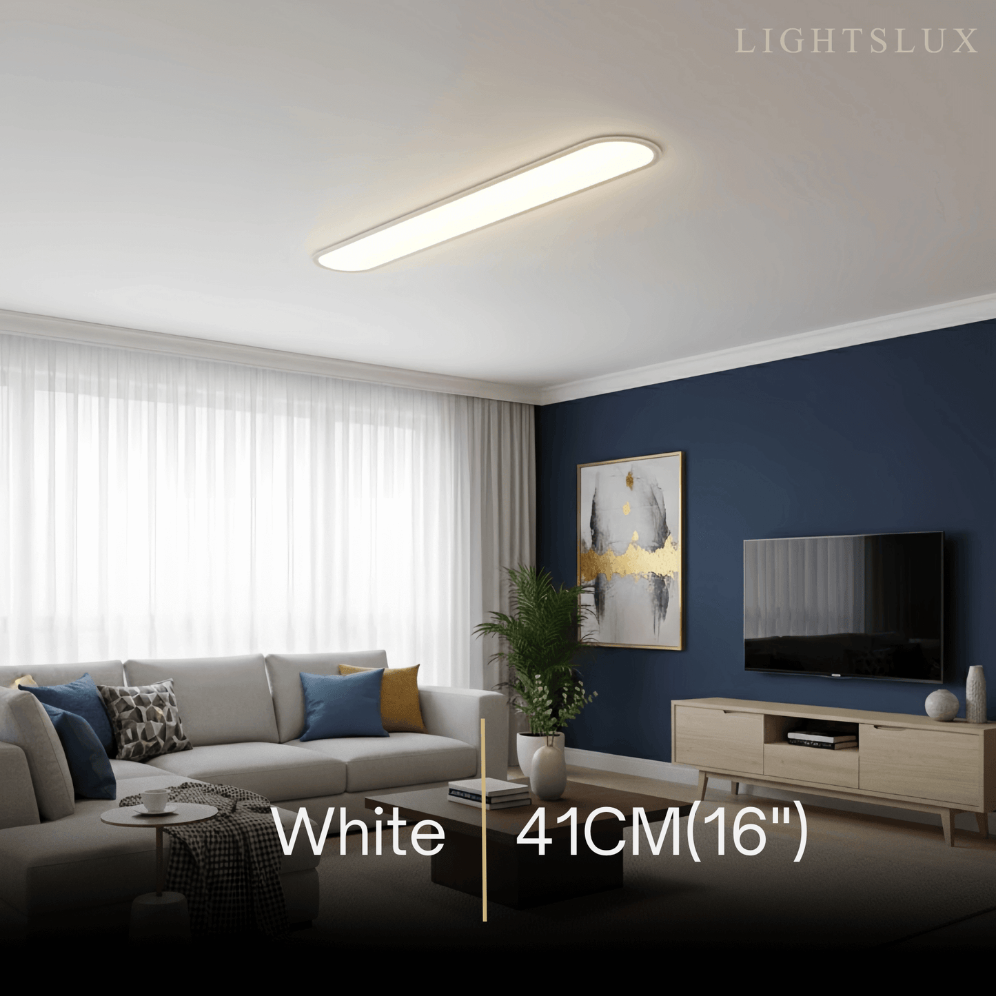 Arcato Minimalist White/Black LED Flush Mount Ceiling Light Living Room