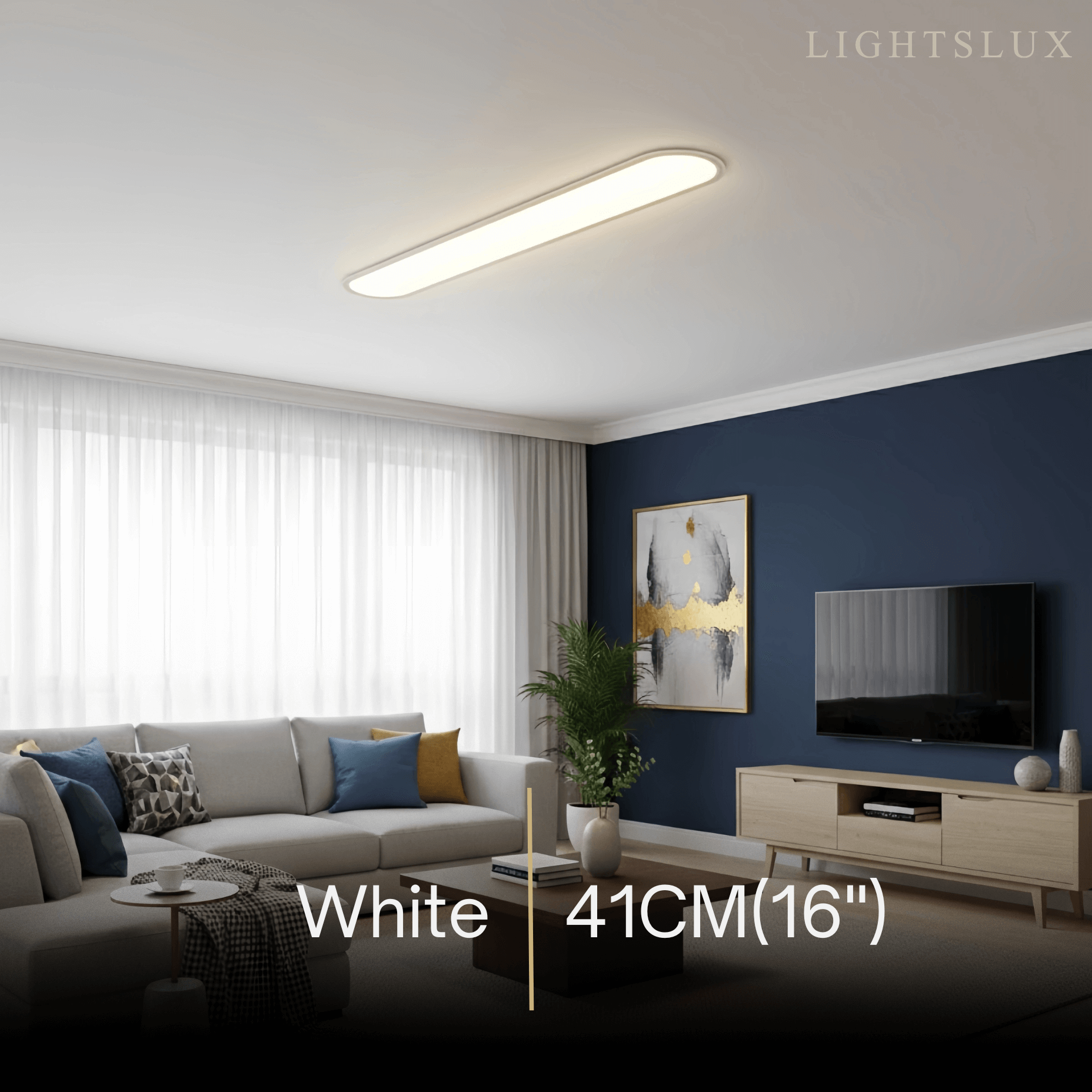 Arcato Minimalist White/Black LED Flush Mount Ceiling Light Living Room