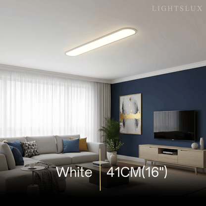 Arcato Minimalist White/Black LED Flush Mount Ceiling Light Living Room