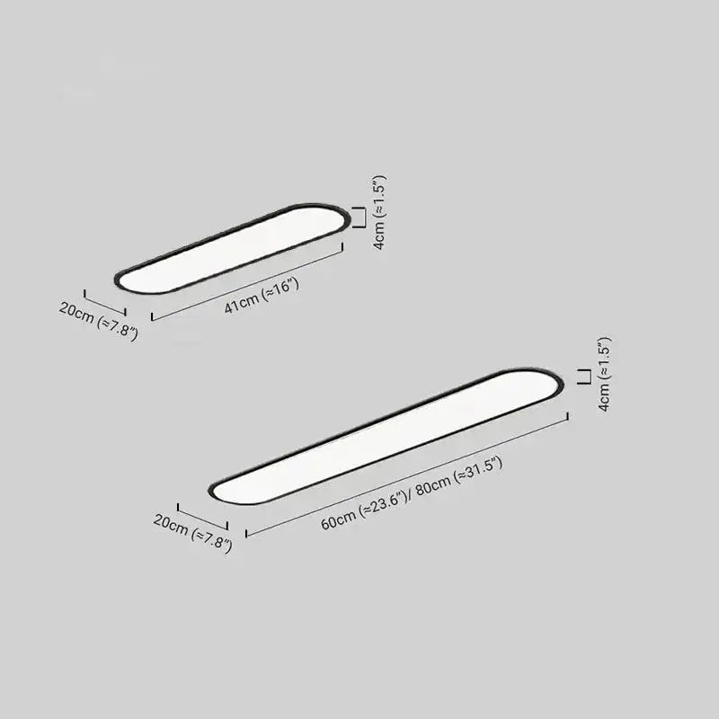 Arcato Minimalist White/Black LED Flush Mount Ceiling Light Living Room
