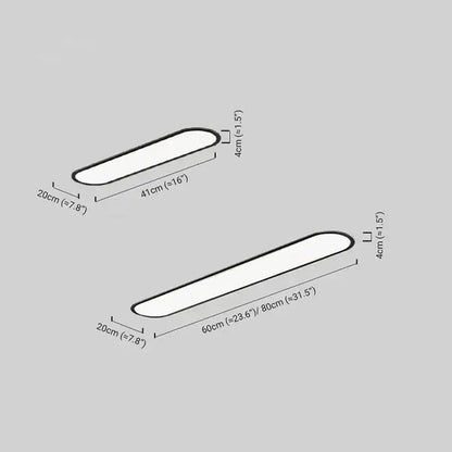 Arcato Minimalist White/Black LED Flush Mount Ceiling Light Living Room