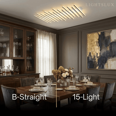Arcato Minimalistische lineare Deckenleuchte - Metall-Deckenleuchte für das Wohnzimmer