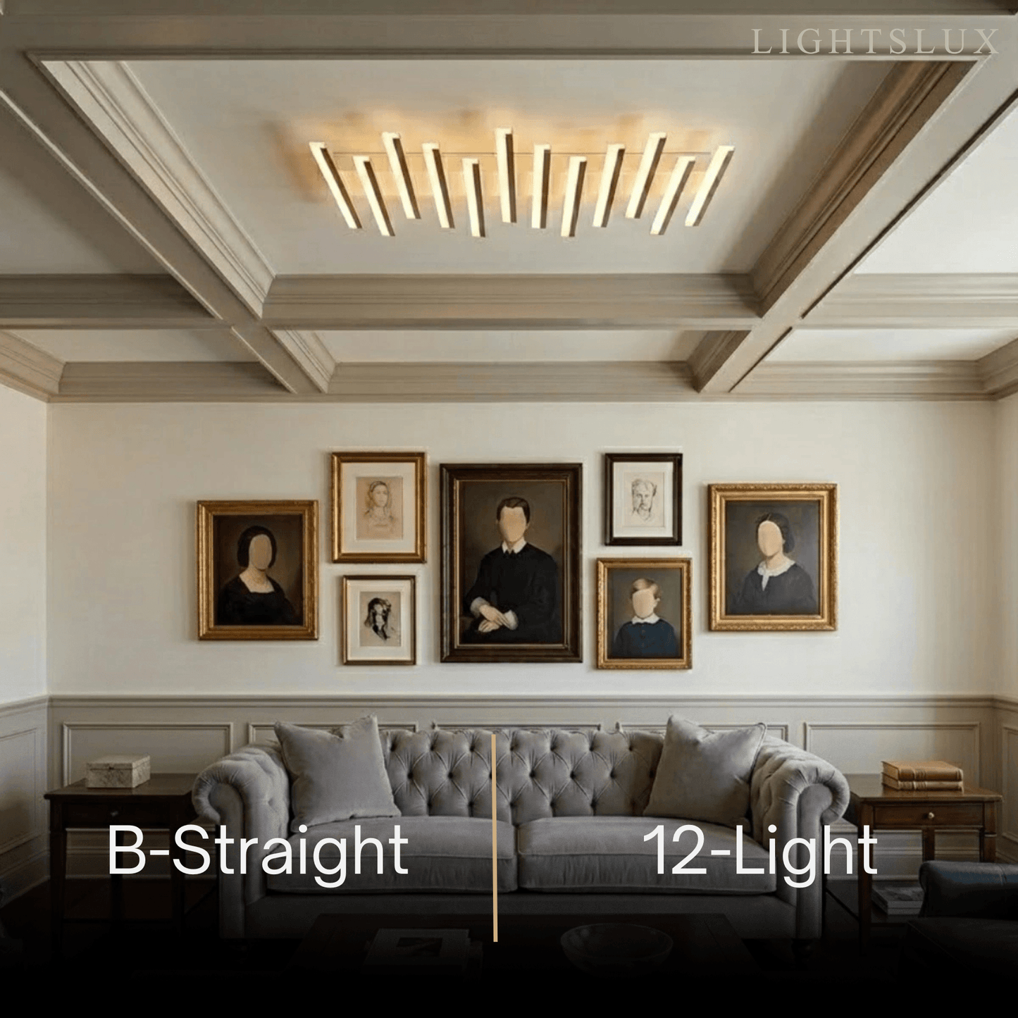 Arcato Minimalistische lineare Deckenleuchte - Metall-Deckenleuchte für das Wohnzimmer