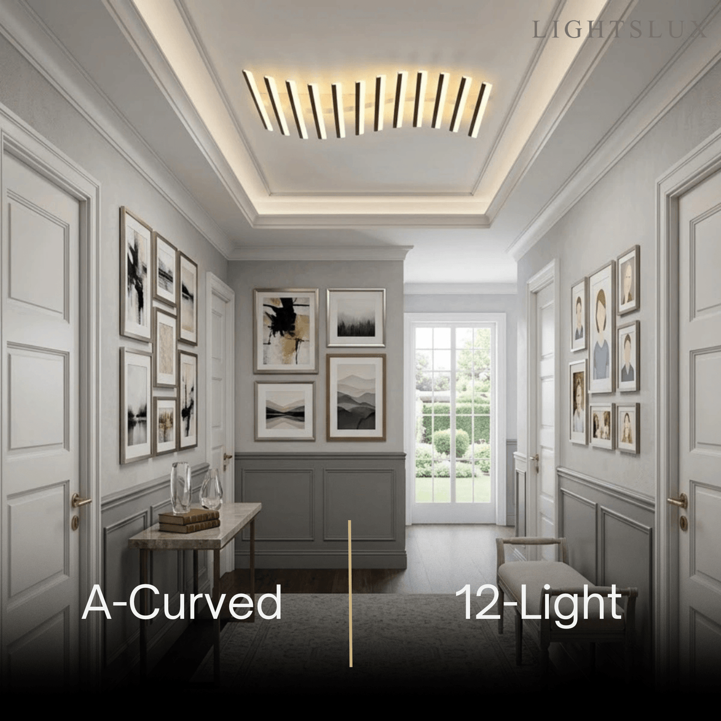 Arcato Minimalistische lineare Deckenleuchte - Metall-Deckenleuchte für das Wohnzimmer