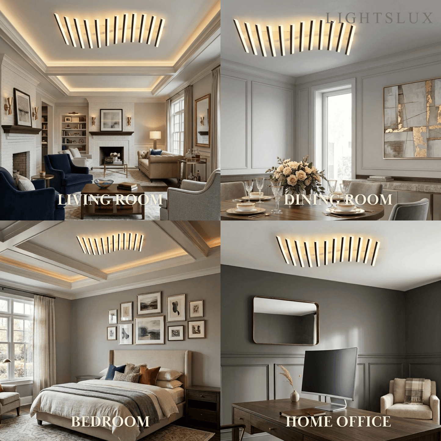 Arcato Minimalistische lineare Deckenleuchte - Metall-Deckenleuchte für das Wohnzimmer