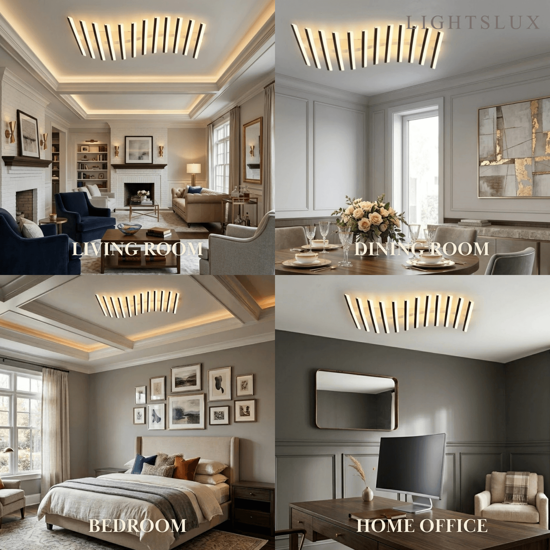 Arcato Minimalistische lineare Deckenleuchte - Metall-Deckenleuchte für das Wohnzimmer