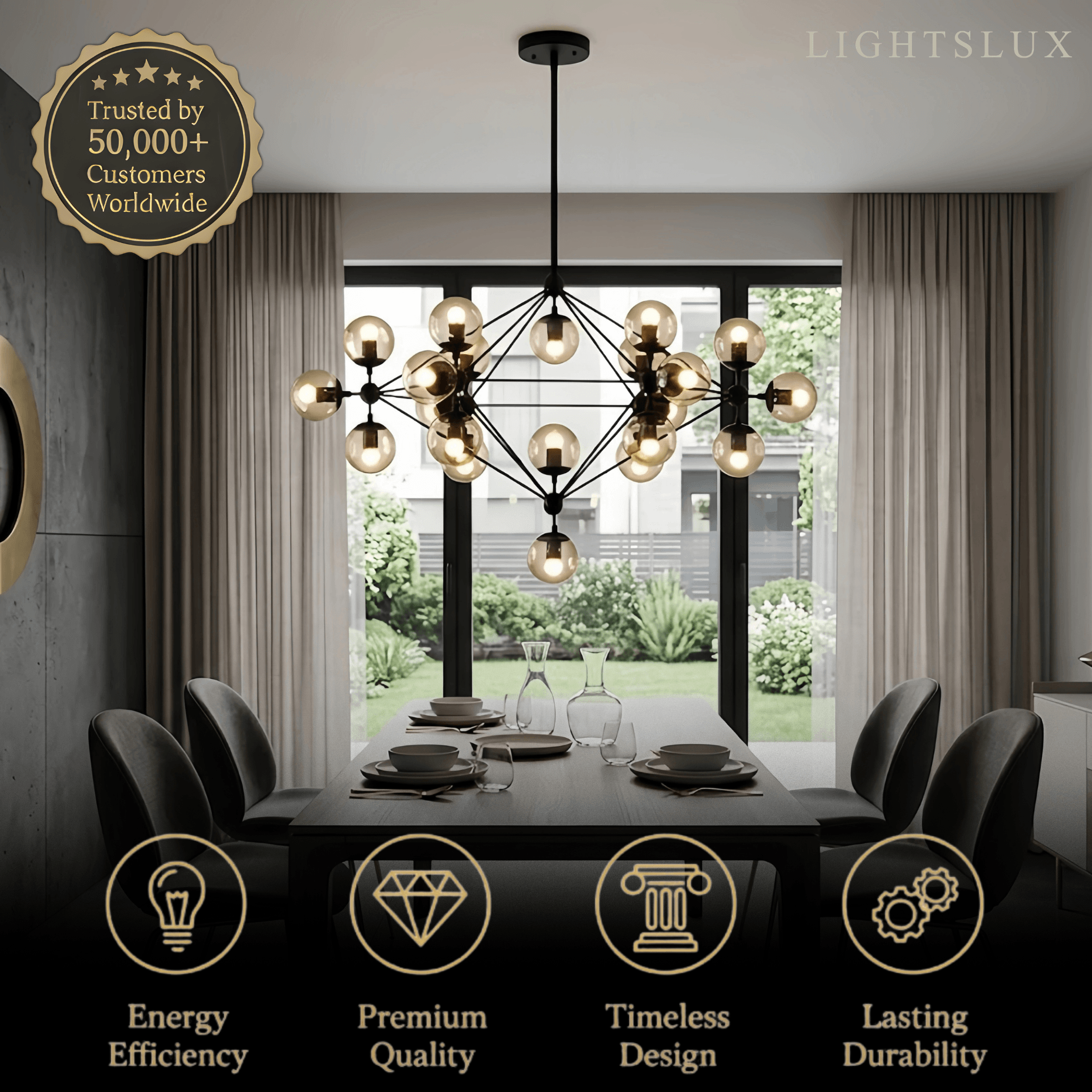 Modern Bubble Cluster Chandelier