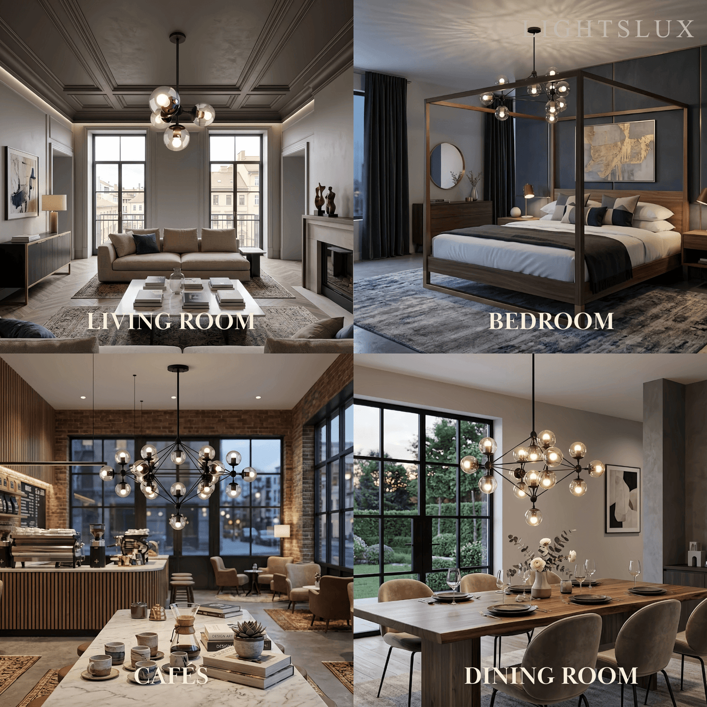 Modern Bubble Cluster Chandelier