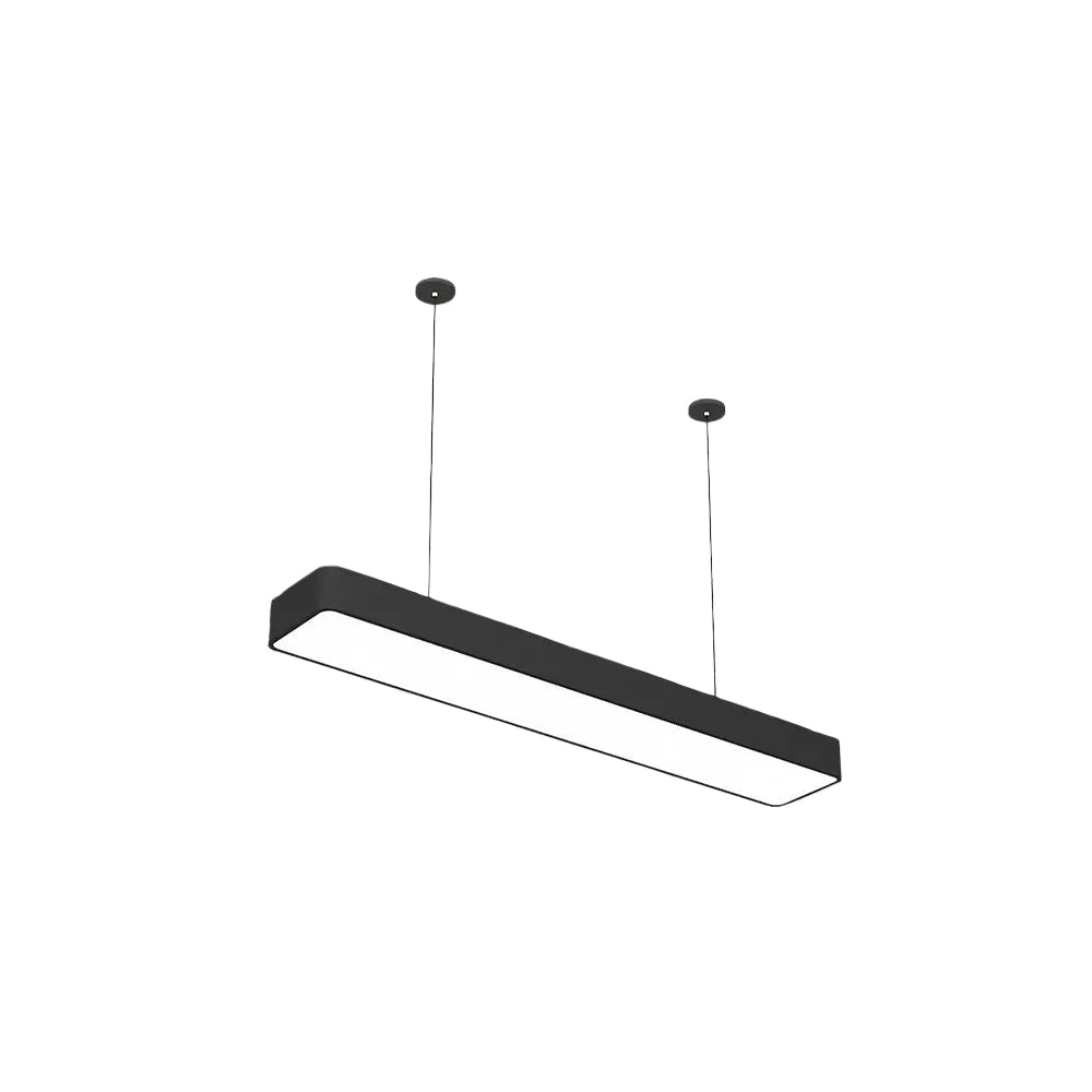 Arcato Minimalist Black Pendant Light – Rectangular Acrylic Lamp for Study/Dining Room