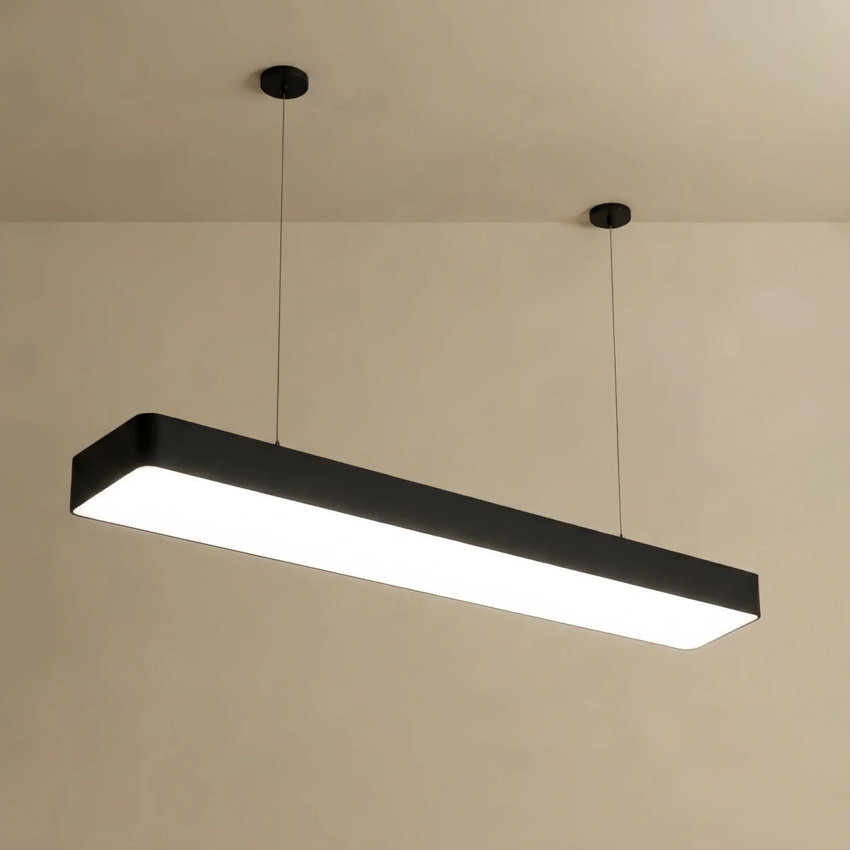 Arcato Minimalist Black Pendant Light – Rectangular Acrylic Lamp 