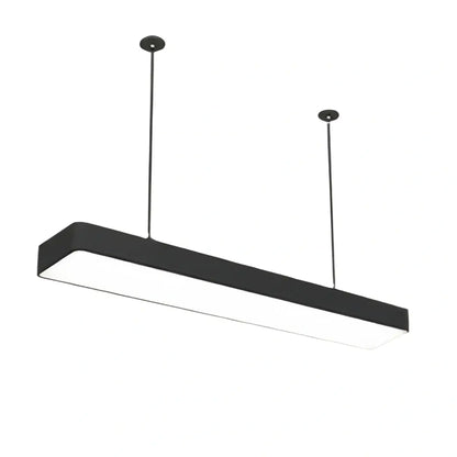Arcato Minimalist Black Pendant Light – Rectangular Acrylic Lamp for Study/Dining Room