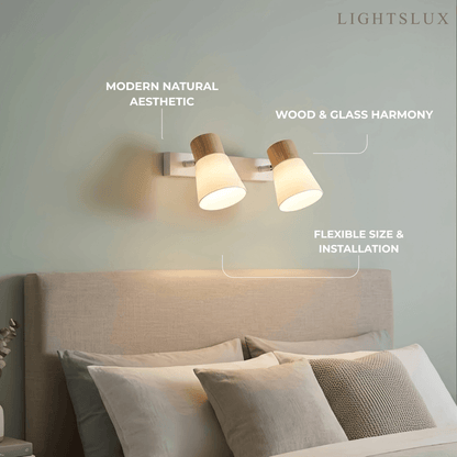 Crema Modern White Vanity Light
