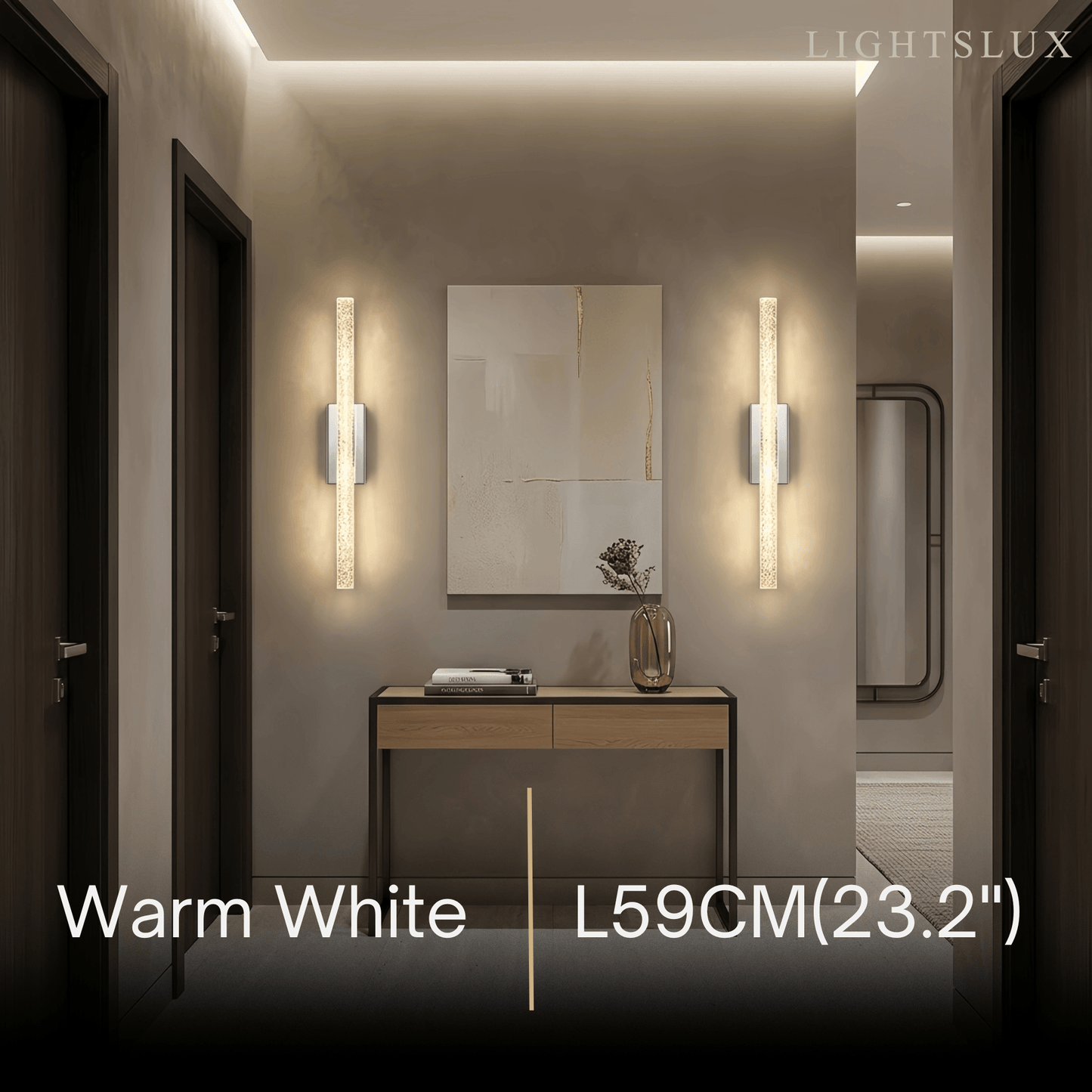 Arcato Modern Silver Vanity Light