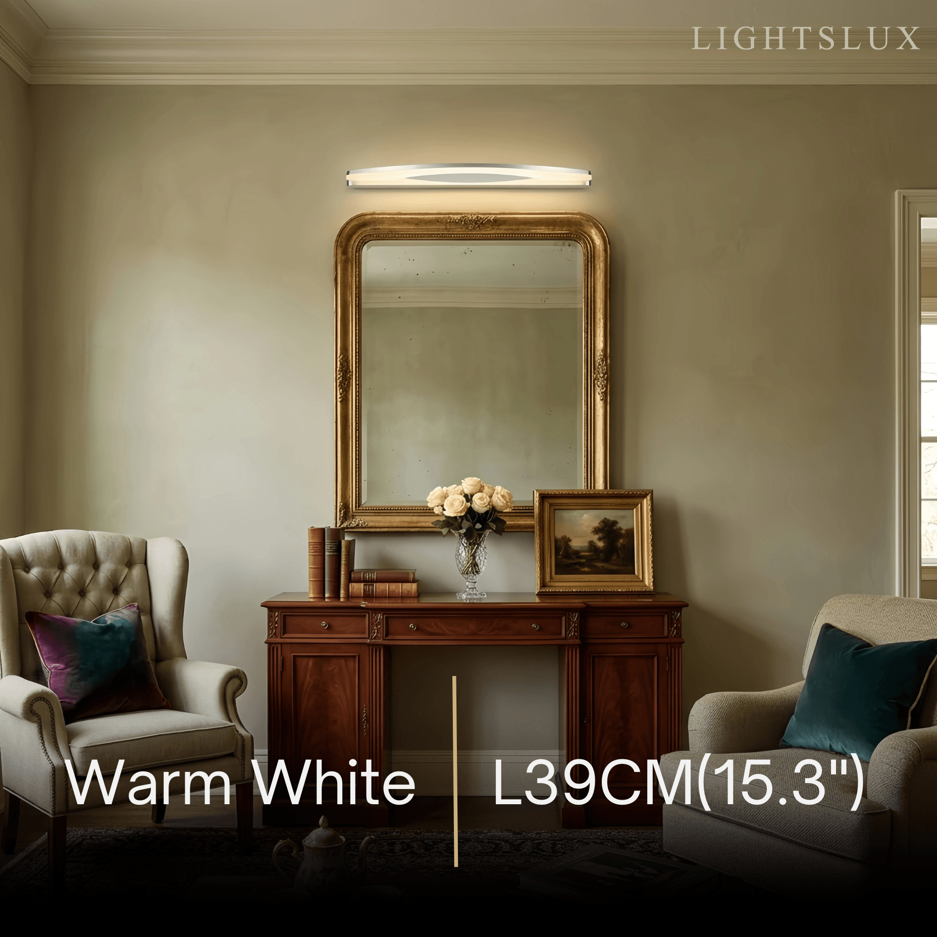 Modern Elliptical Vanity Light 