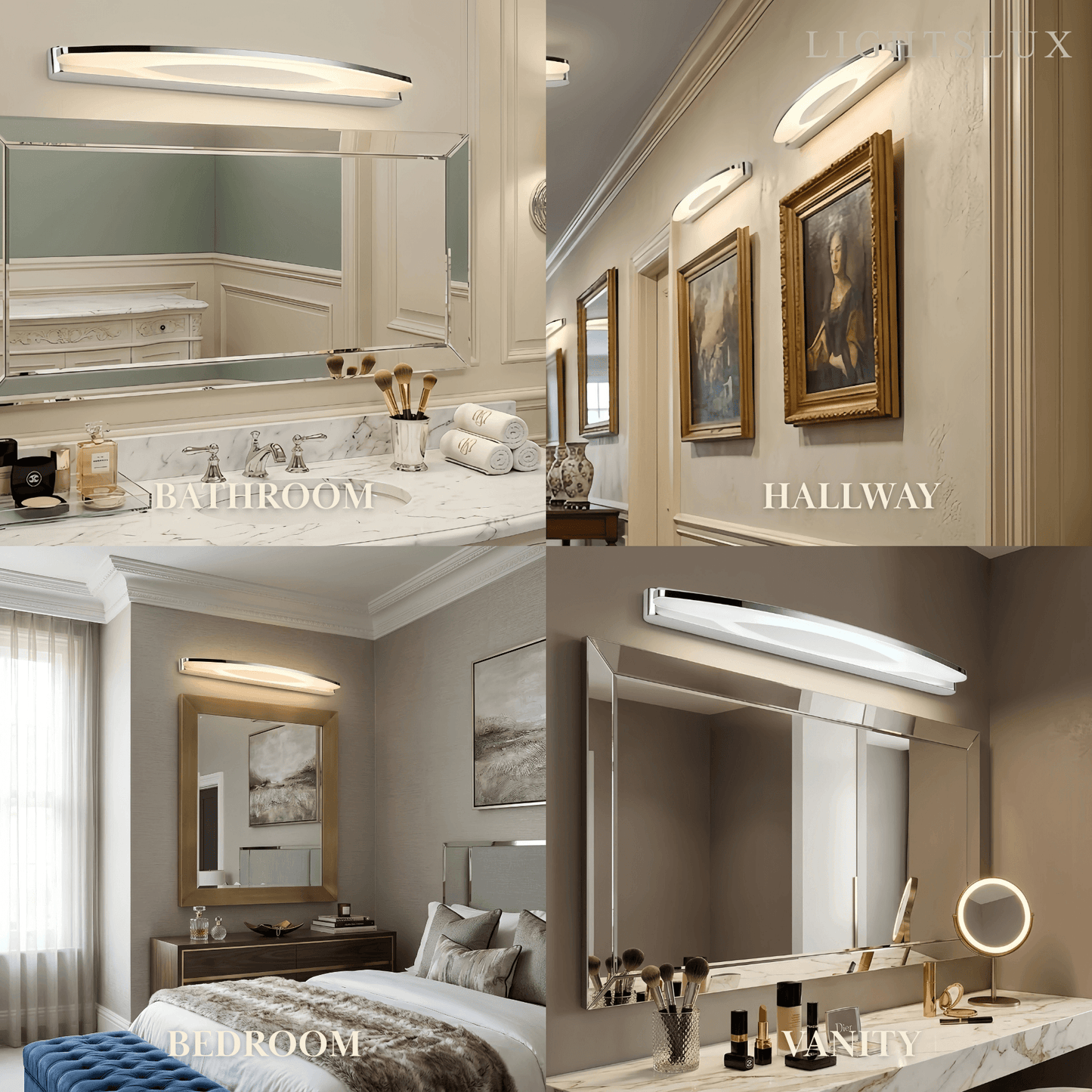 Modern Elliptical Vanity Light 