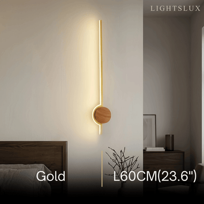 Arcato Nordic Wood & Acrylic Wall Lamp - White/Gold/Black for Dining Room