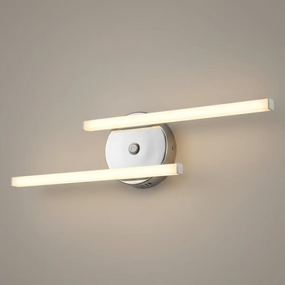 Arcato Modern Black/Silver Double Linear Wall Light