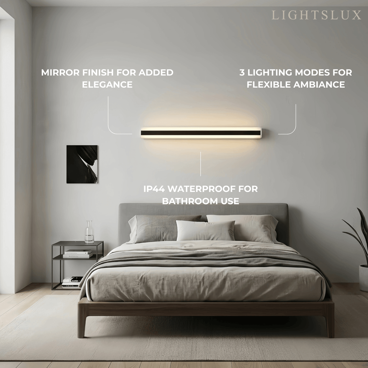 Arcato Minimalist Black LED Wall Lamp 