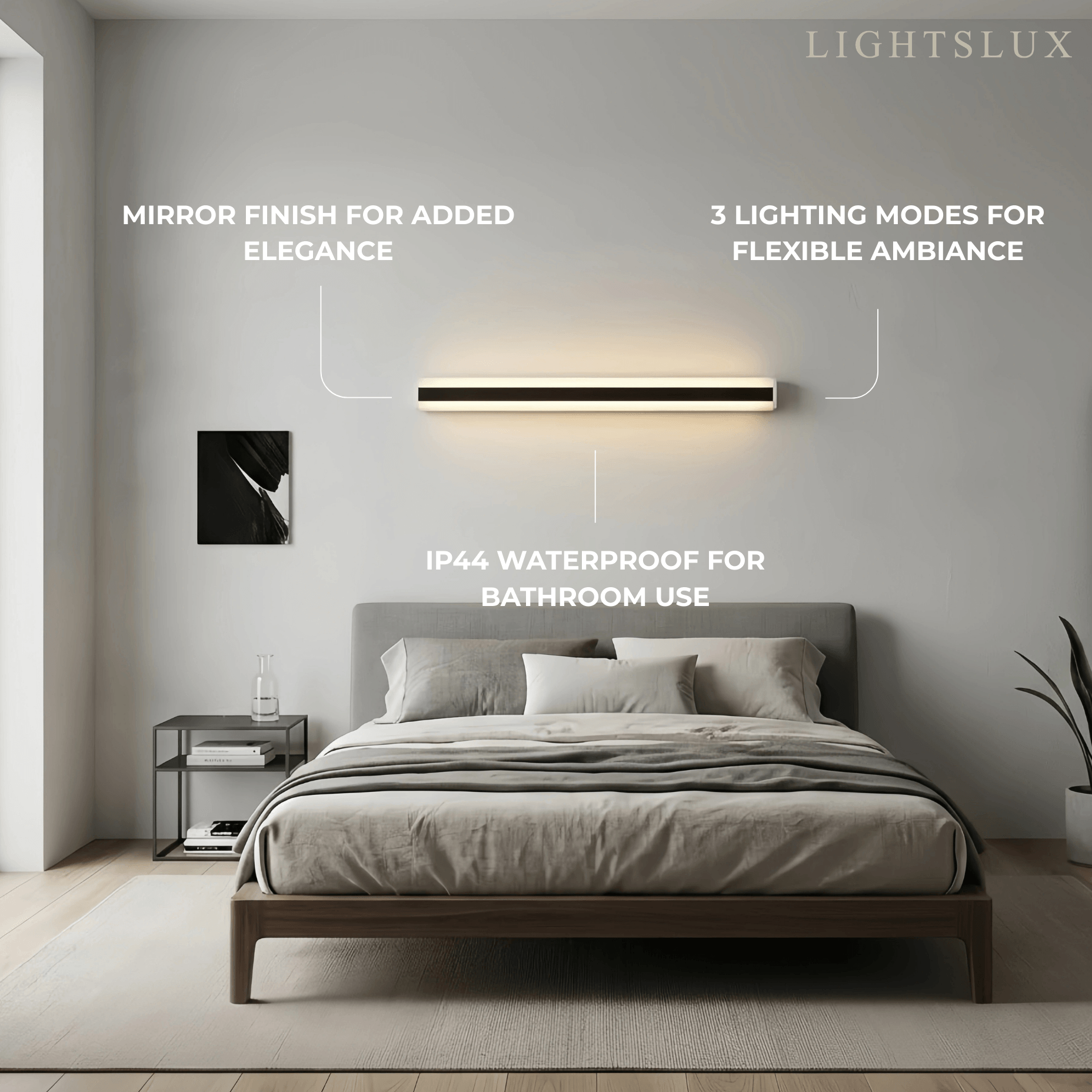Arcato Minimalist Black LED Wall Lamp 