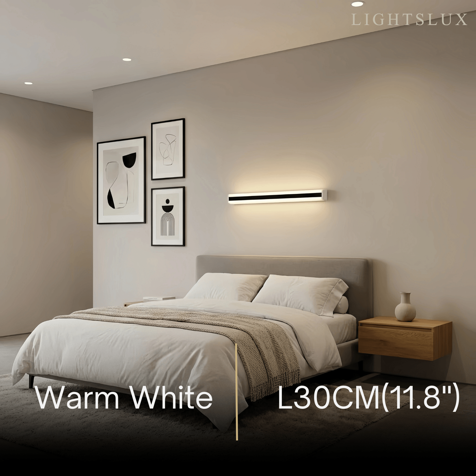 Arcato Minimalist Black LED Wall Lamp 