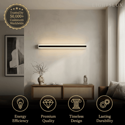 Arcato Minimalist Black LED Wall Lamp 