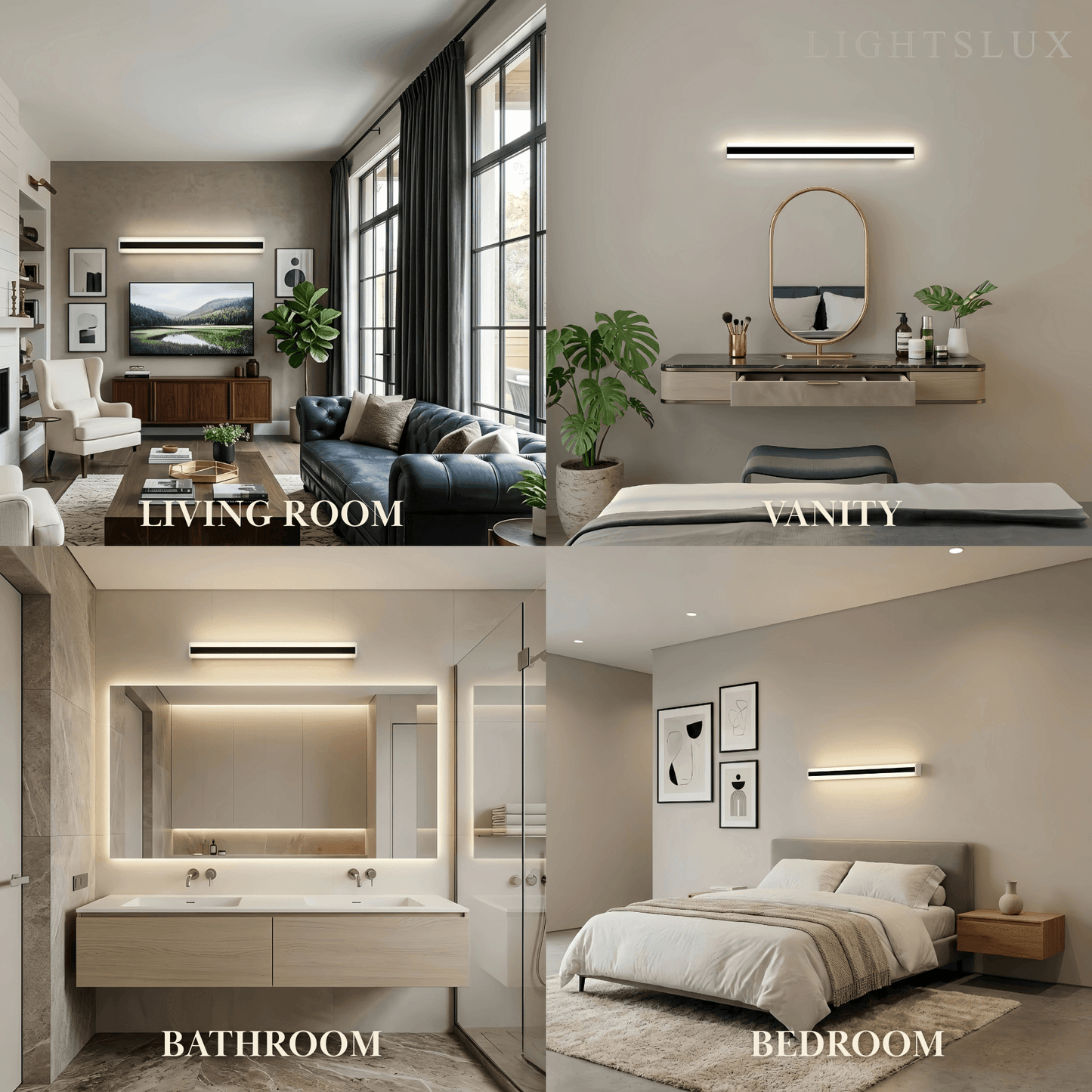 Arcato Minimalist Black LED Wall Lamp 
