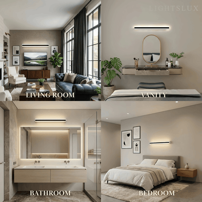 Arcato Minimalist Black LED Wall Lamp 