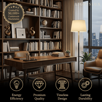 Zenno Modern Cylinder Fabric Floor Lamp