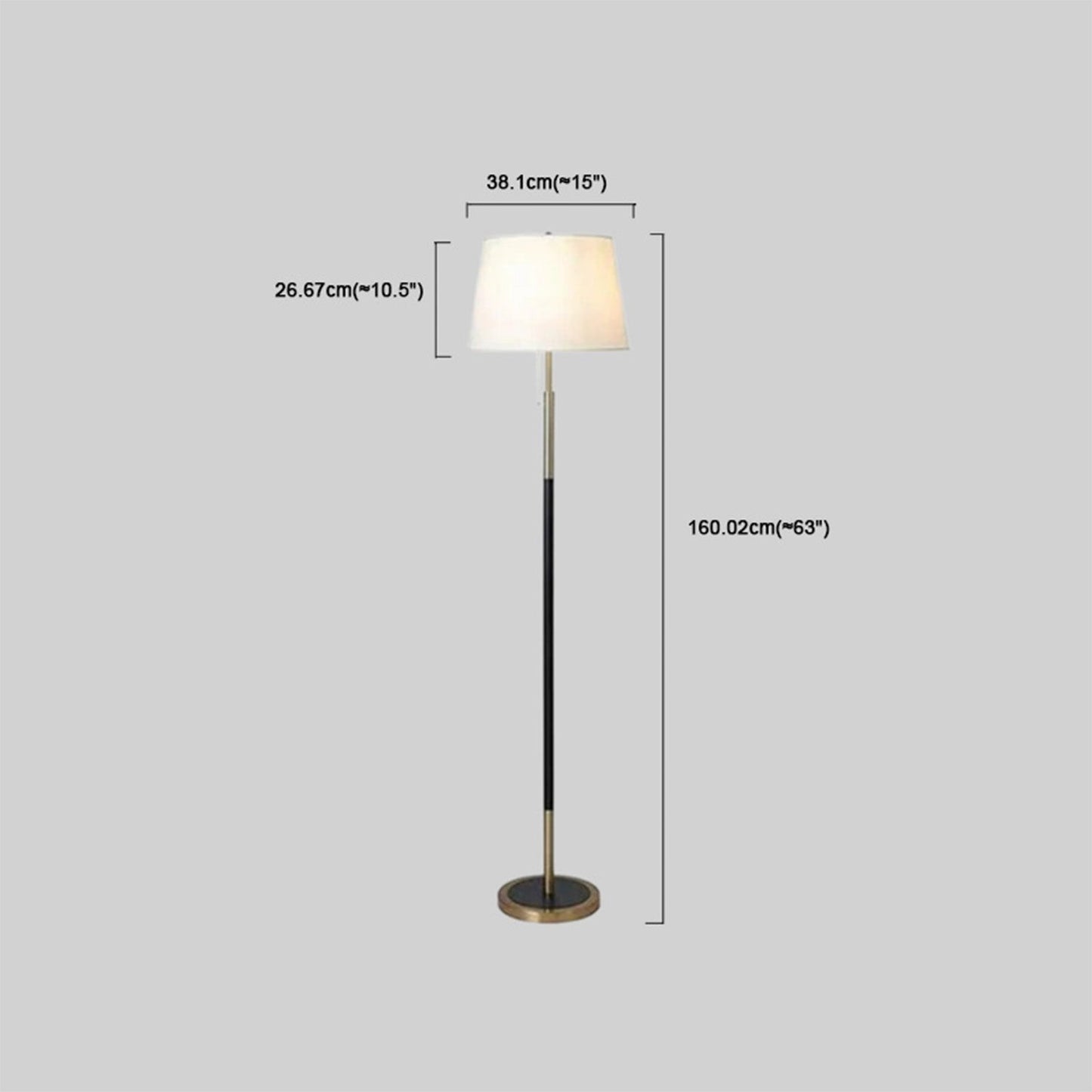Floor Lamp —  Metal Frame with Warm Glow Indoor