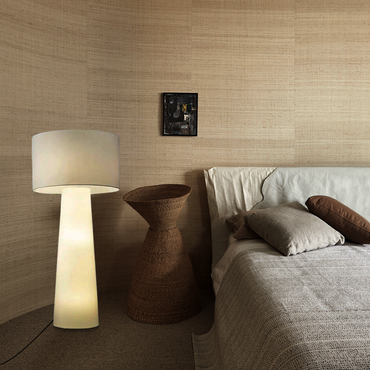 Minimalist Cylindrical Floor Lamp - White 