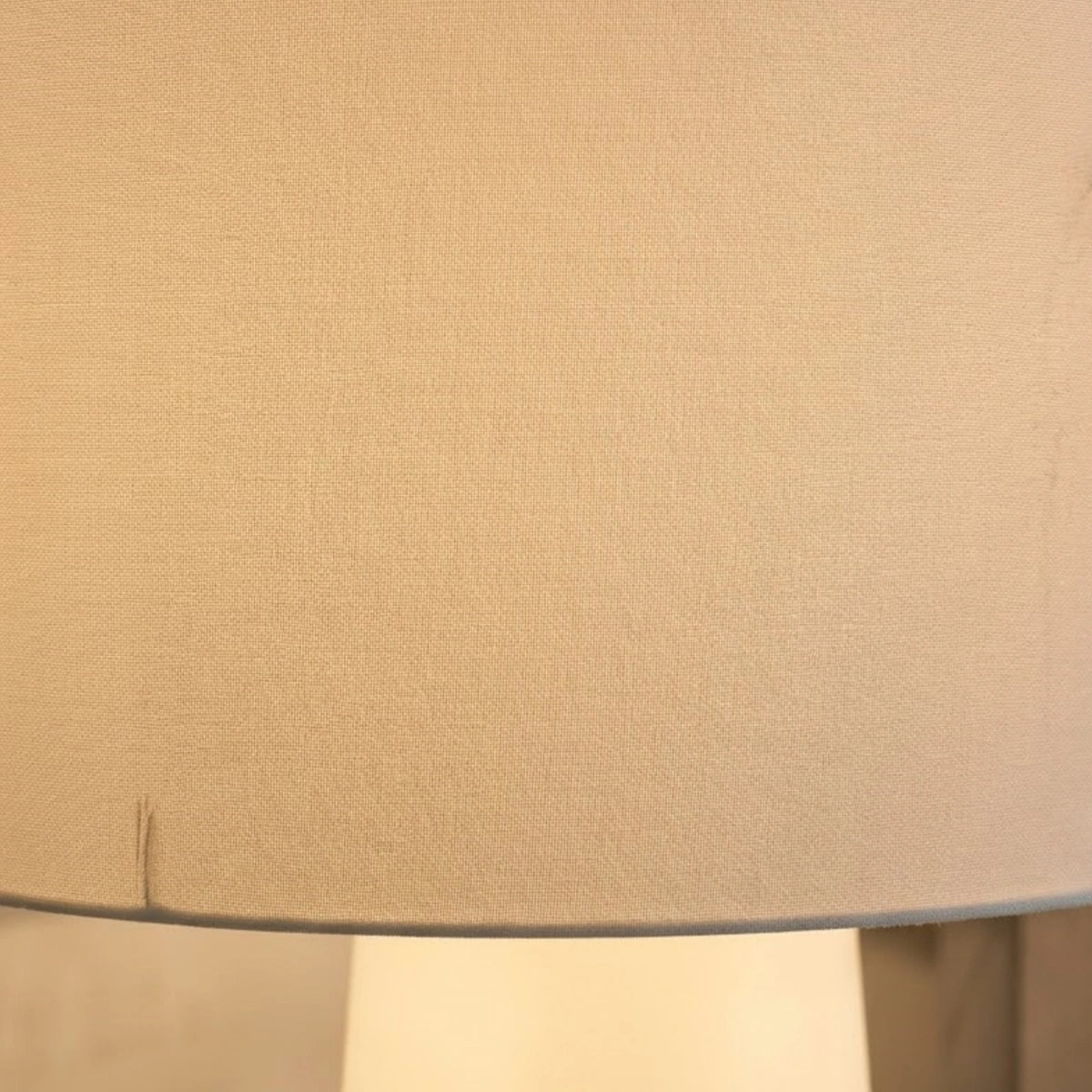 Floor Lamp - White Metal & Fabric for Living Room