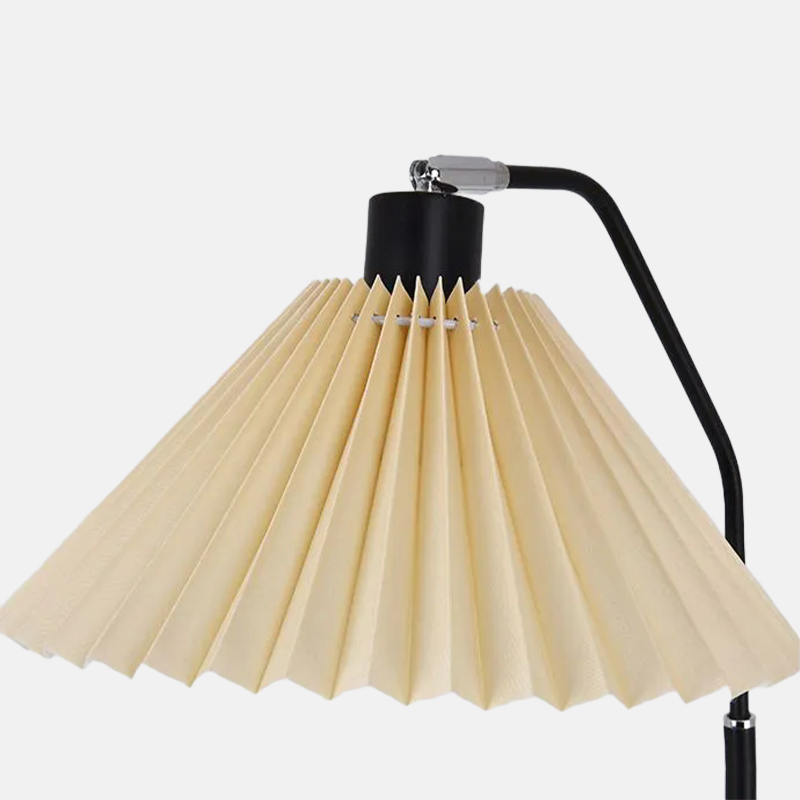 Minimalist Modern Floor Lamp — Pleated Fabric