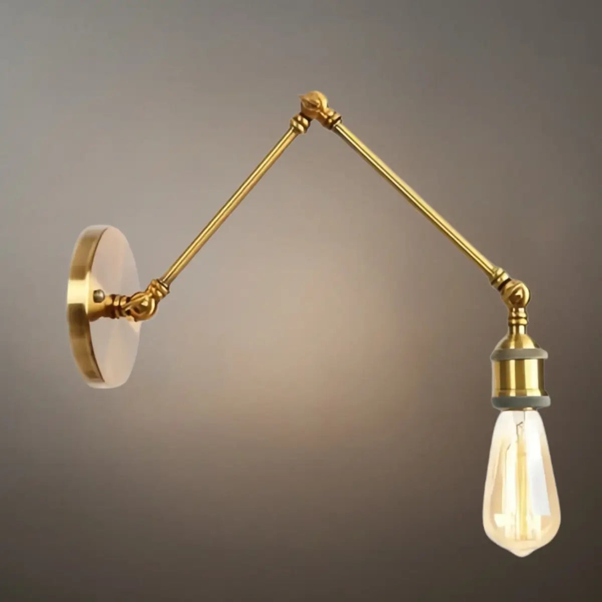 Vintage Minimalist Wall Lamp – Adjustable Tapered Metal