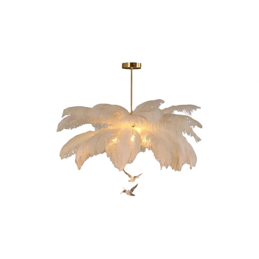 Lunara Art Deco Feather Chandelier