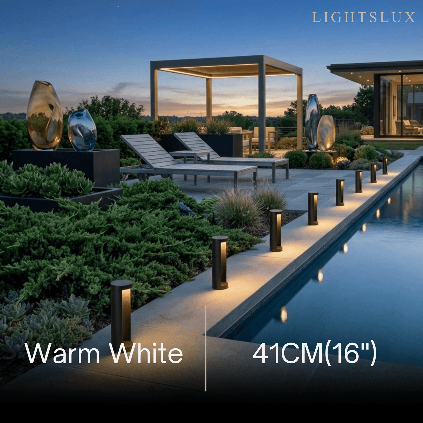 Irondale Minimalist Solar Outdoor Lamp - Black