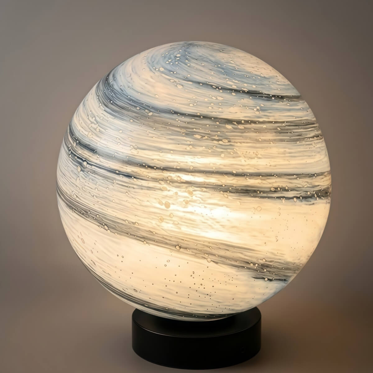 Lunara Art Deco Globe Outdoor Post Light – Moon-Shaped Metal/Glass Solar Pillar Lamp