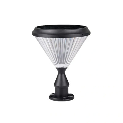 BT971 Arcato Modern Diamond Outdoor Pillar Light – Black Metal/Acrylic for Patio
