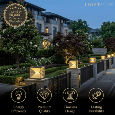 Modern Metal Outdoor Floor Lamp