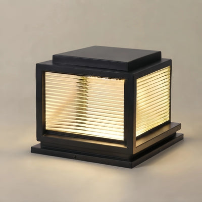 Arcato__Outdoor_Pillar_Lights_-_Black_Metal_Glass_Solar_Rectangular_Garden