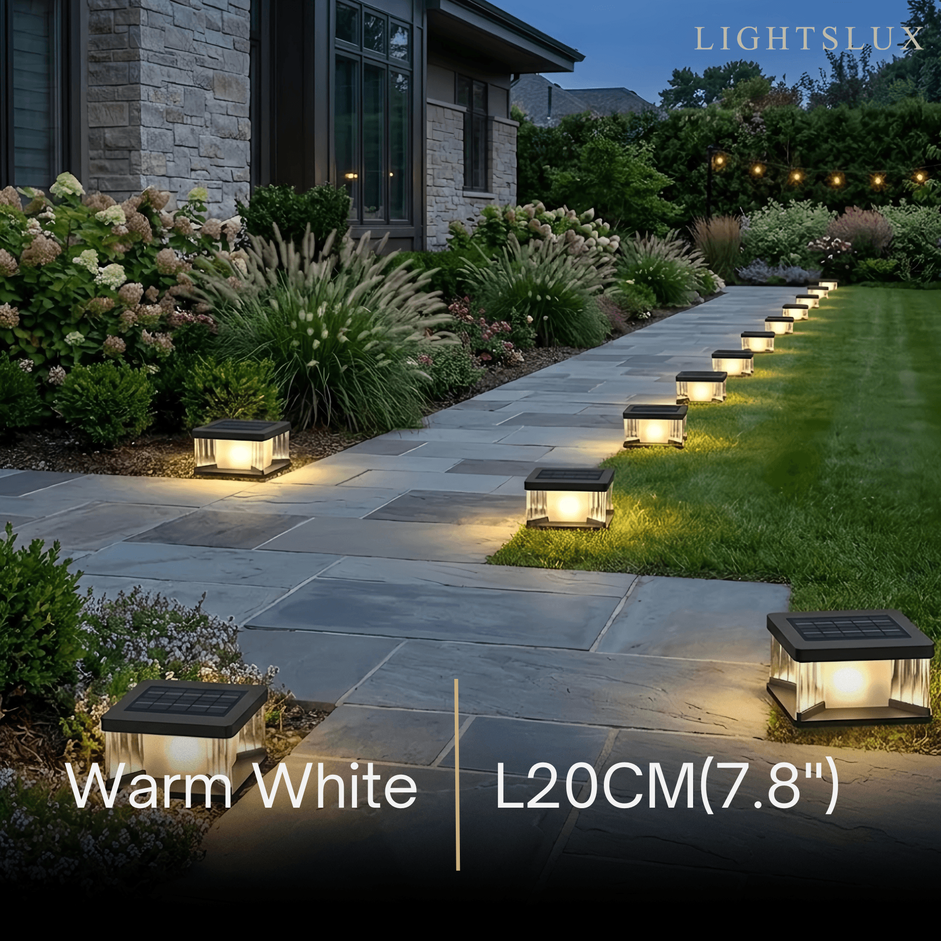Arcato Modern Outdoor Solar Pillar/Pathway Lights