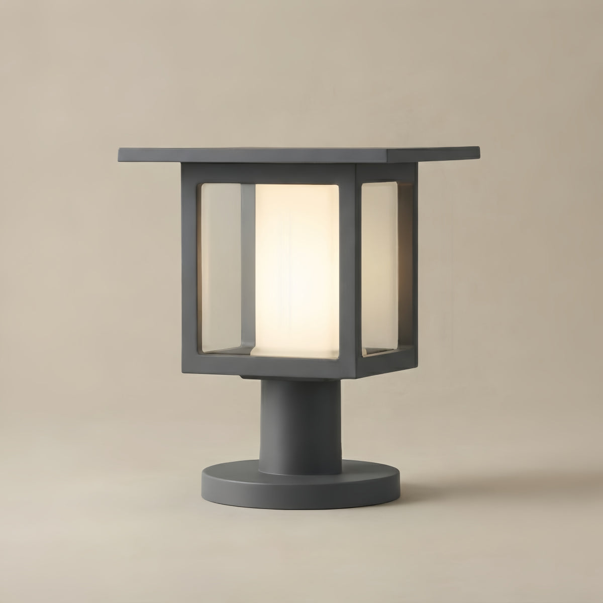 BT990Arcato Modern Solar Pathway Lights  - Black Metal Lantern Design for Outdoor