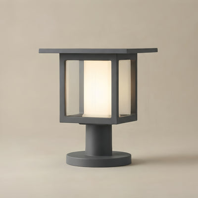 BT990Arcato Modern Solar Pathway Lights  - Black Metal Lantern Design for Outdoor