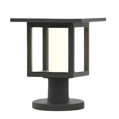 Modern Solar Pathway Lights  - Black Metal Lantern Design